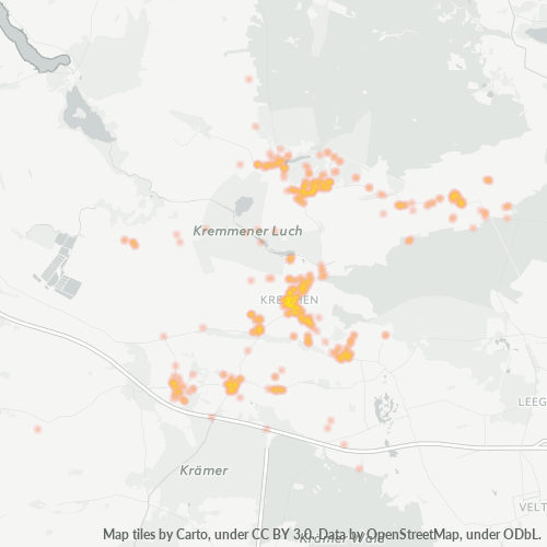 Heatmap für plz 16766