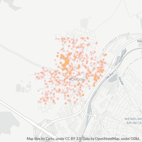 Heatmap für plz 73257