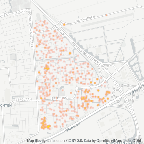 Heatmap voor postcode 9202