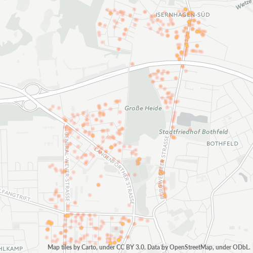 Heatmap für plz 30657