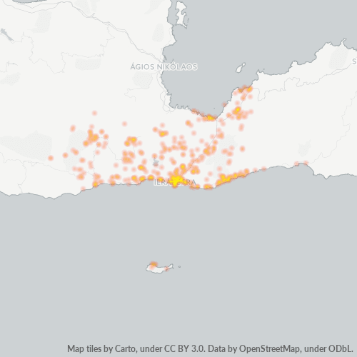 722 00 Χάρτης θερμότητας πυκνότητας επιχείρησης