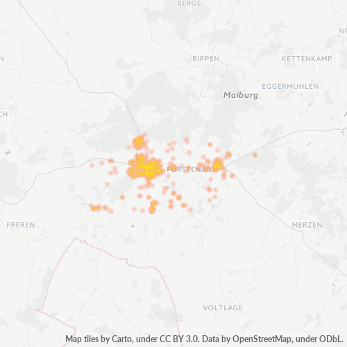 49584 Standortdichte-Heatmap