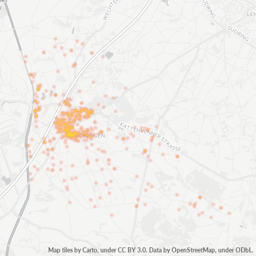 49549 Standortdichte-Heatmap
