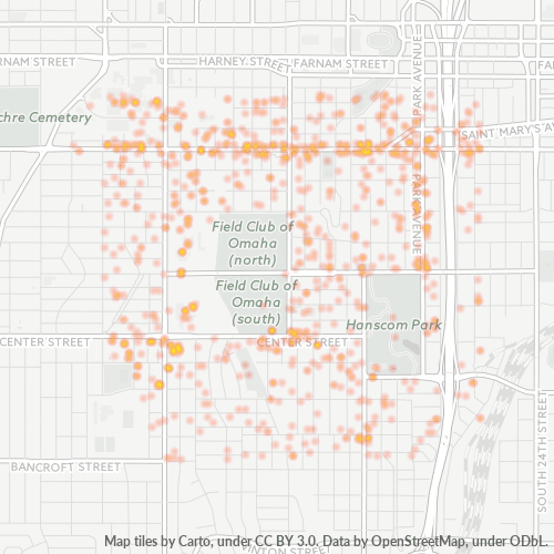 68105 Business Density Heatmap