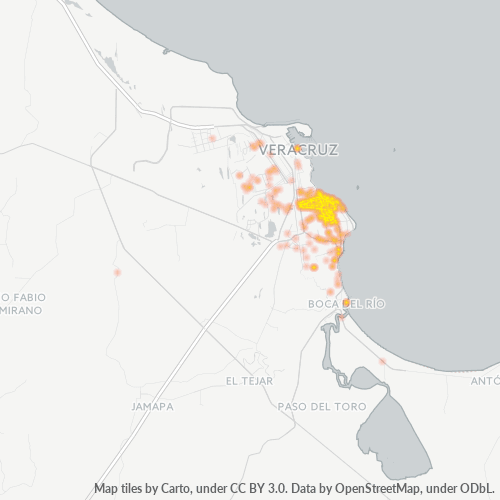 94294 Mapa de calor de densidad empresarial