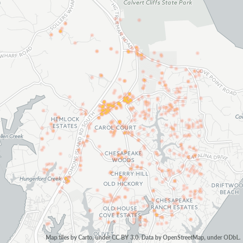 20657 Business Density Heatmap