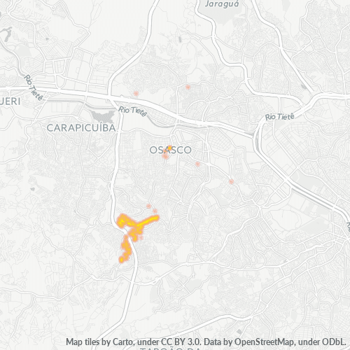 06150-000 Mapa de calor de densidad empresarial
