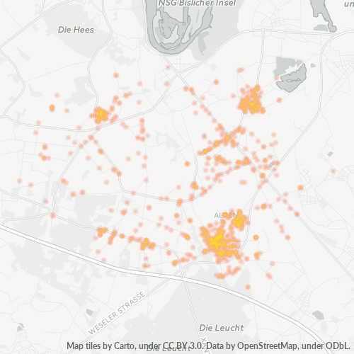 Heatmap für plz 46519