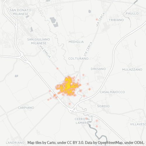 Mappa di calore per cap 20077