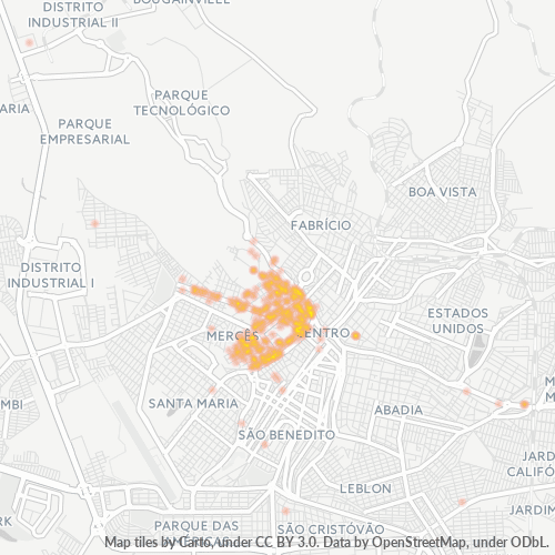 38060-000 Mapa de calor de densidad empresarial