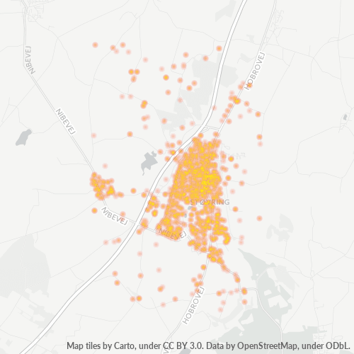 9530 Heatmap over forretningstæthed
