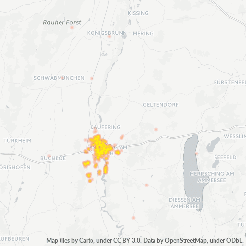 Heatmap für plz 86899