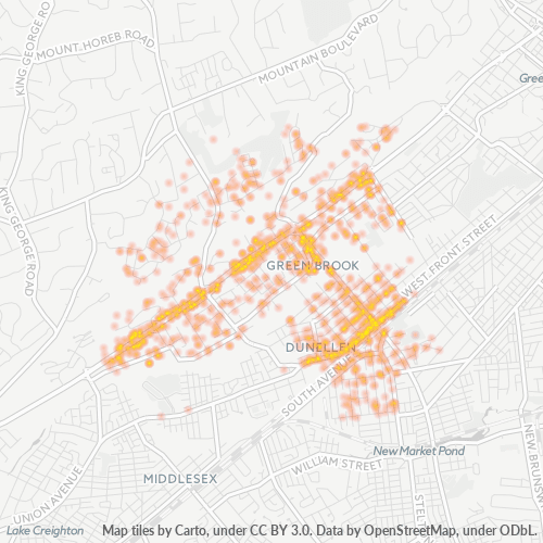 08812 Business Density Heatmap