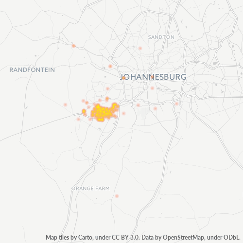 1811 Hittekaart vir Besigheidsdigtheid