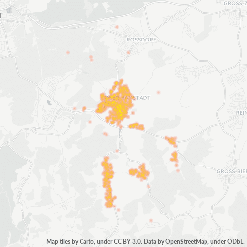 Heatmap für plz 64372
