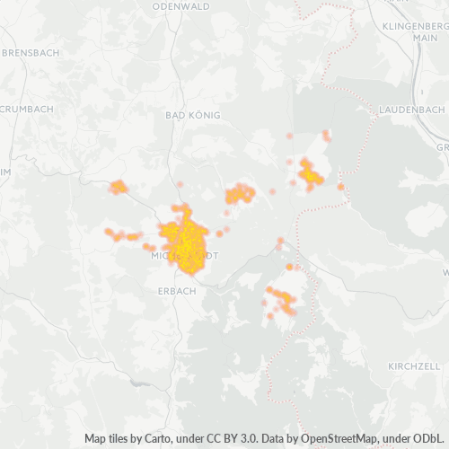 Heatmap für plz 64720