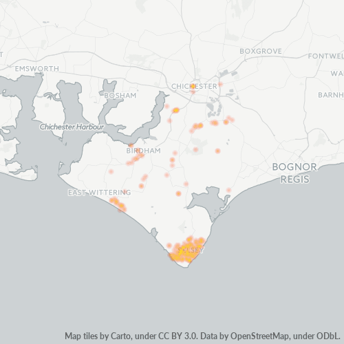 PO20 Business Density Heatmap