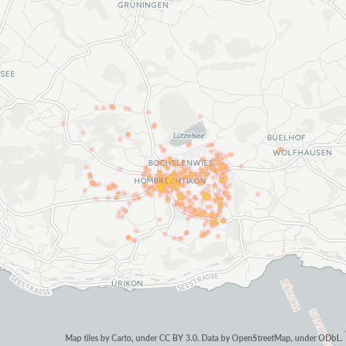 8634 Standortdichte-Heatmap