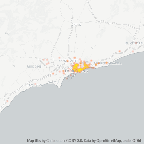 43007 Mapa de calor de densidad empresarial