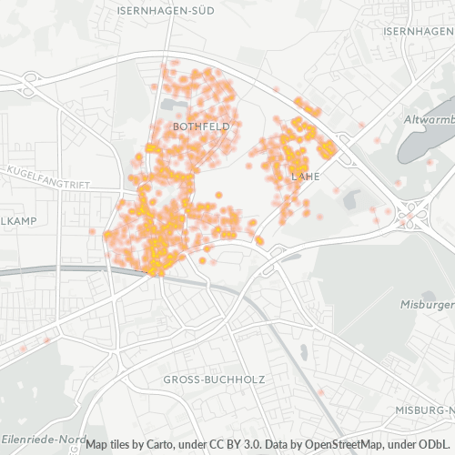 Heatmap für plz 30659