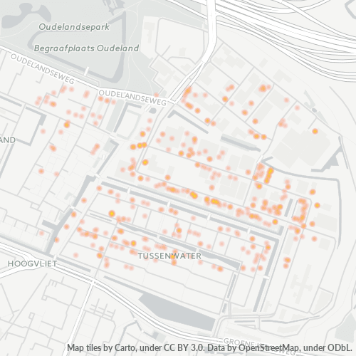 Heatmap voor postcode 3194