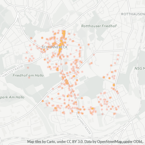 Heatmap für plz 45309