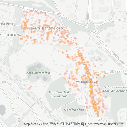 Heatmap für plz 50737