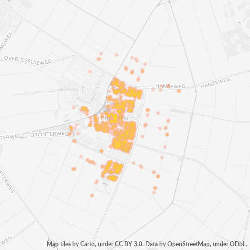 Heatmap voor postcode 8251
