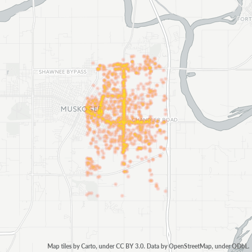 74403 Business Density Heatmap