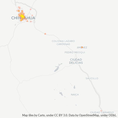 31203 Mapa de calor de densidad empresarial