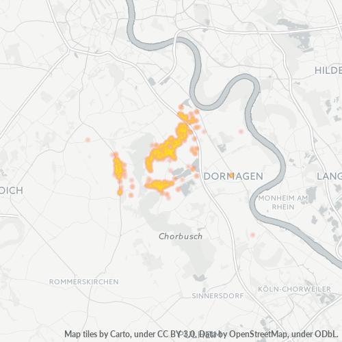 Heatmap für plz 41542
