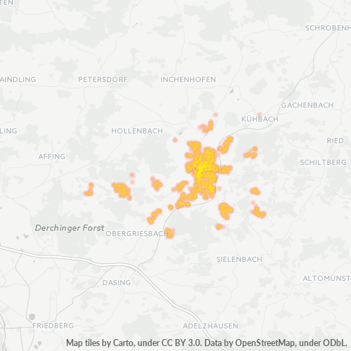 Heatmap für plz 86551