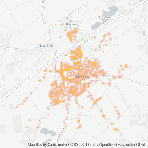 Heatmap voor postcode 5521