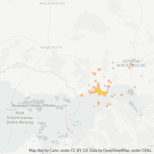 63-430 Mapa intensywności działalności gospodarczej
