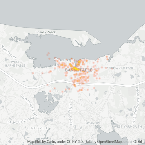 02630 Business Density Heatmap