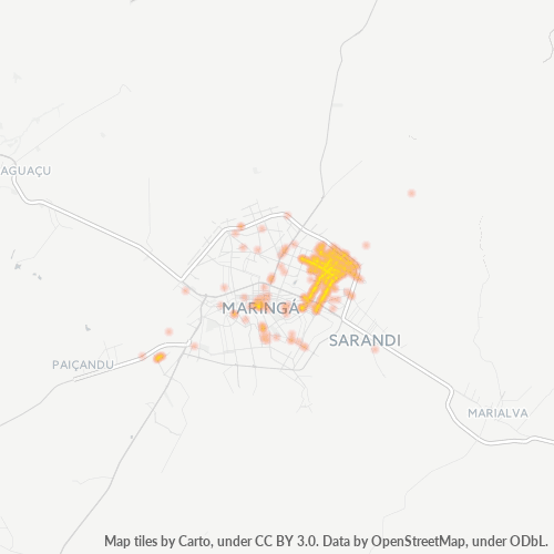 87043-000 Mapa de calor de densidad empresarial
