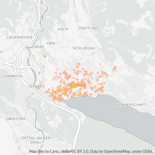 Heatmap für postleitzahl 9871