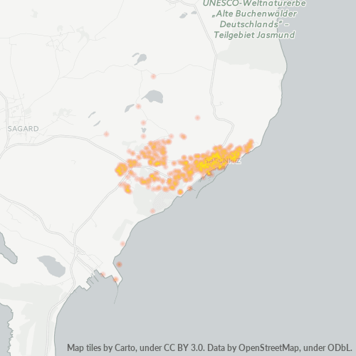 Heatmap für plz 18546