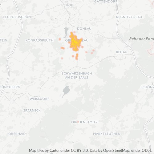Heatmap für plz 95145