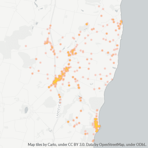 5874 Heatmap over forretningstæthed