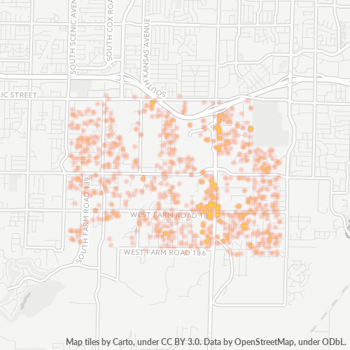 65810 Business Density Heatmap