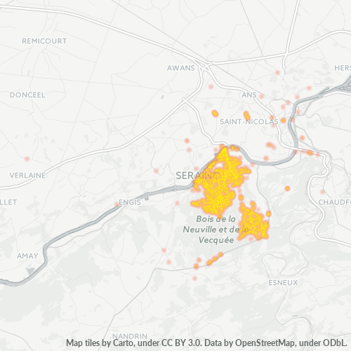 Heatmap voor postcode 4100