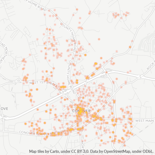 28613 Business Density Heatmap
