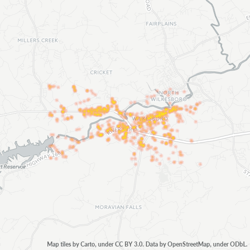 28697 Business Density Heatmap