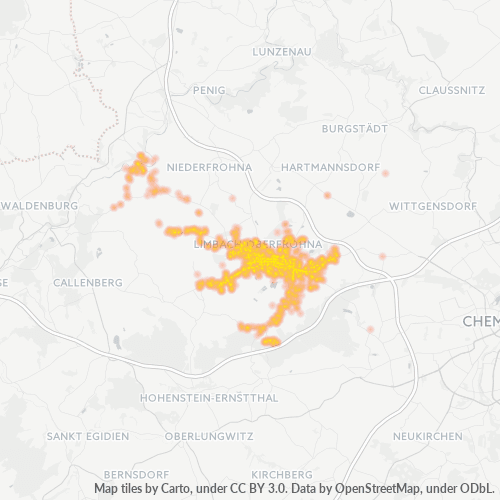 09212 Standortdichte-Heatmap