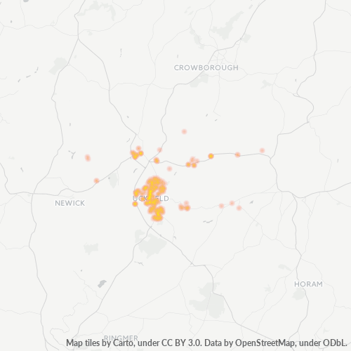 TN22 Business Density Heatmap