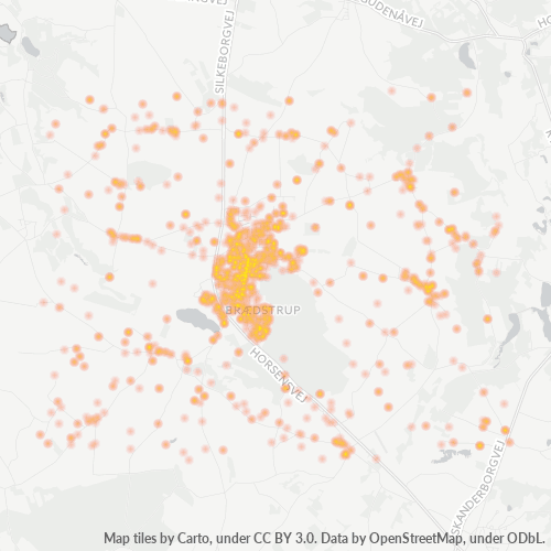 8740 Heatmap over forretningstæthed