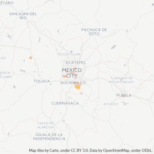 12000 Mapa de calor de densidad empresarial