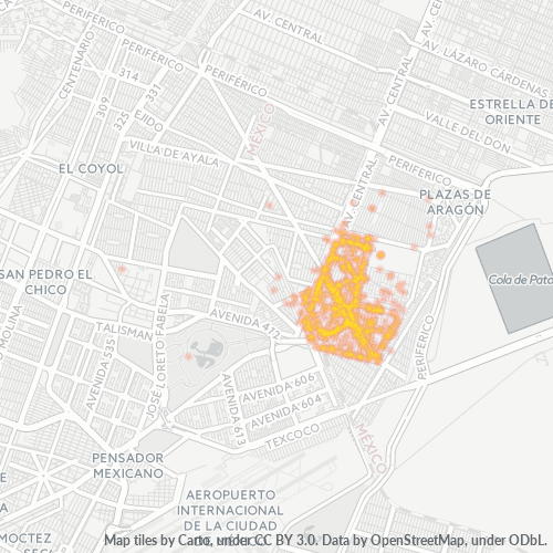 57170 Mapa de calor de densidad empresarial