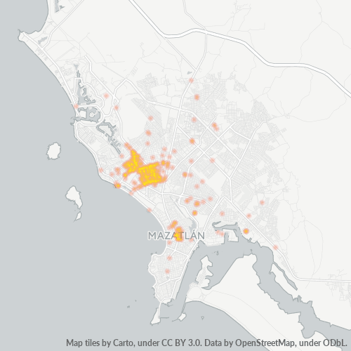 82120 Mapa de calor de densidad empresarial